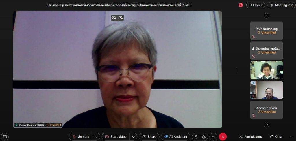 ปส. กระทรวง อว. ประชุมอนุกรรมการเฉพาะกิจฯ วางระบบติดตามปริมาณรังสีทางการแพทย์ มุ่งคุ้มครองความปลอดภัยผู้ป่วย