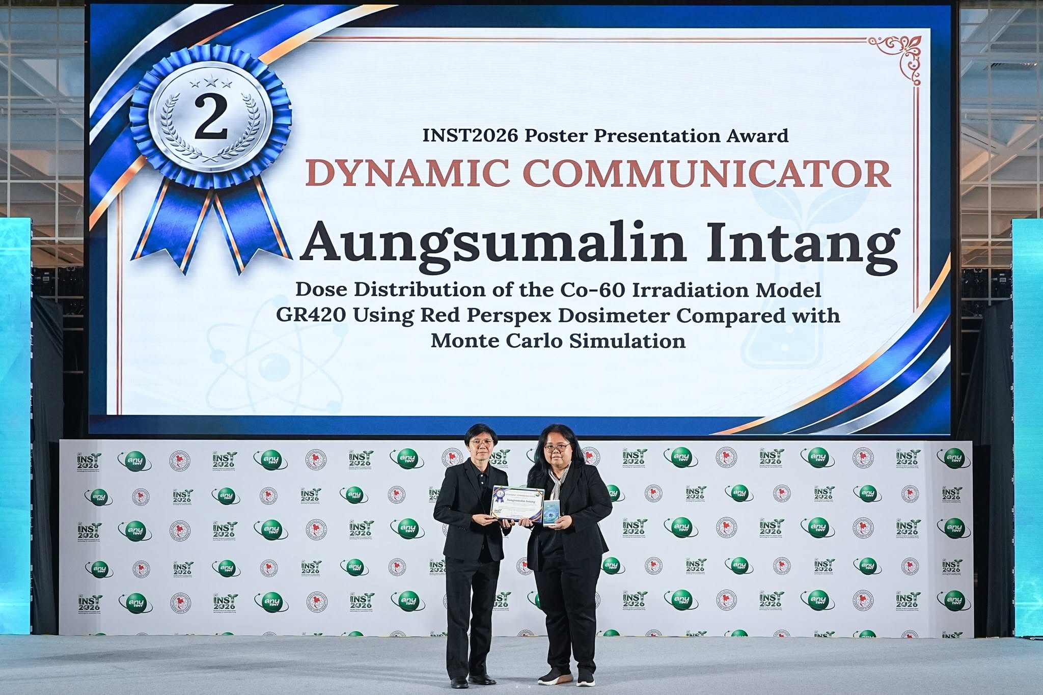 นักวิจัย ปส. รับรางวัลจากการนำเสนอผลงานวิจัยในเวที INST2026