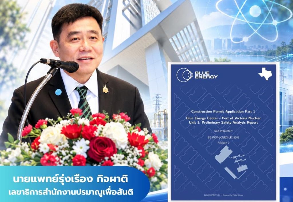 บทเรียนจากสหรัฐฯ: ก้าวต่อไปของการกำกับดูแลเทคโนโลยี SMR และโมเดลพลังงานผสมผสาน (Gas-to-Nuclear) ในมุมมองของสำนักงานปรมาณูเพื่อสันติ (ปส.)