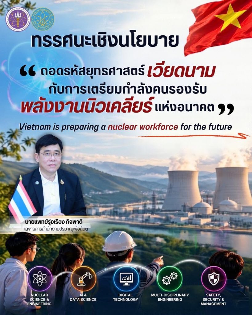 ทรรศนะเชิงนโยบาย: ถอดรหัสยุทธศาสตร์เวียดนามกับการเตรียมกำลังคนรองรับพลังงานนิวเคลียร์แห่งอนาคต