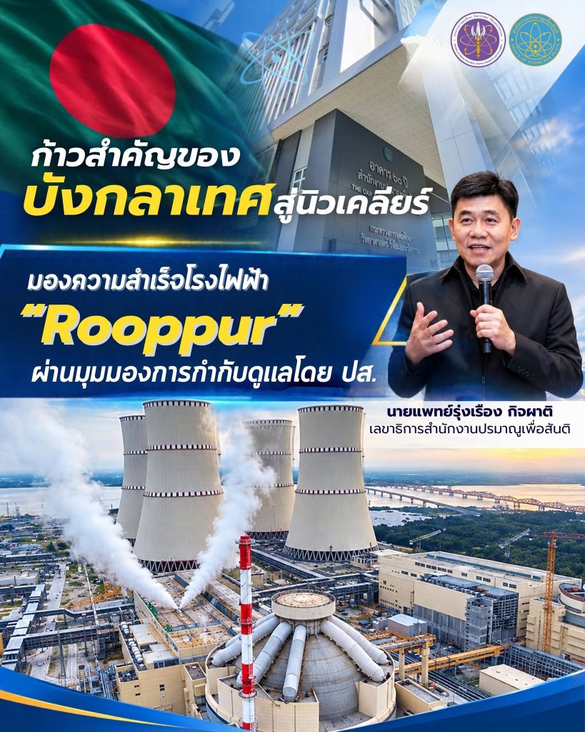 ก้าวสำคัญของบังกลาเทศสู่ยุคนิวเคลียร์: มองความสำเร็จโรงไฟฟ้า "Rooppur" ผ่านมุมมองการกำกับดูแลโดย ปส.