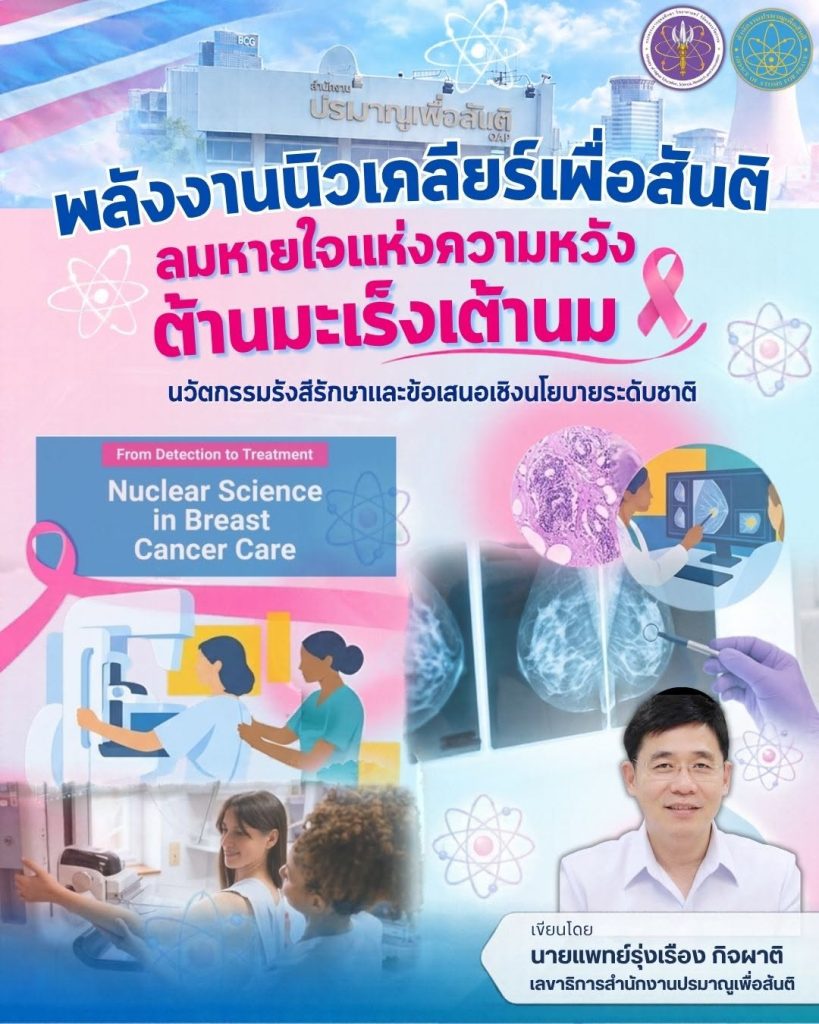 พลังงานนิวเคลียร์เพื่อสันติ… ลมหายใจแห่งความหวังต้านมะเร็งเต้านม: นวัตกรรมรังสีรักษาและข้อเสนอเชิงนโยบายระดับชาติ
