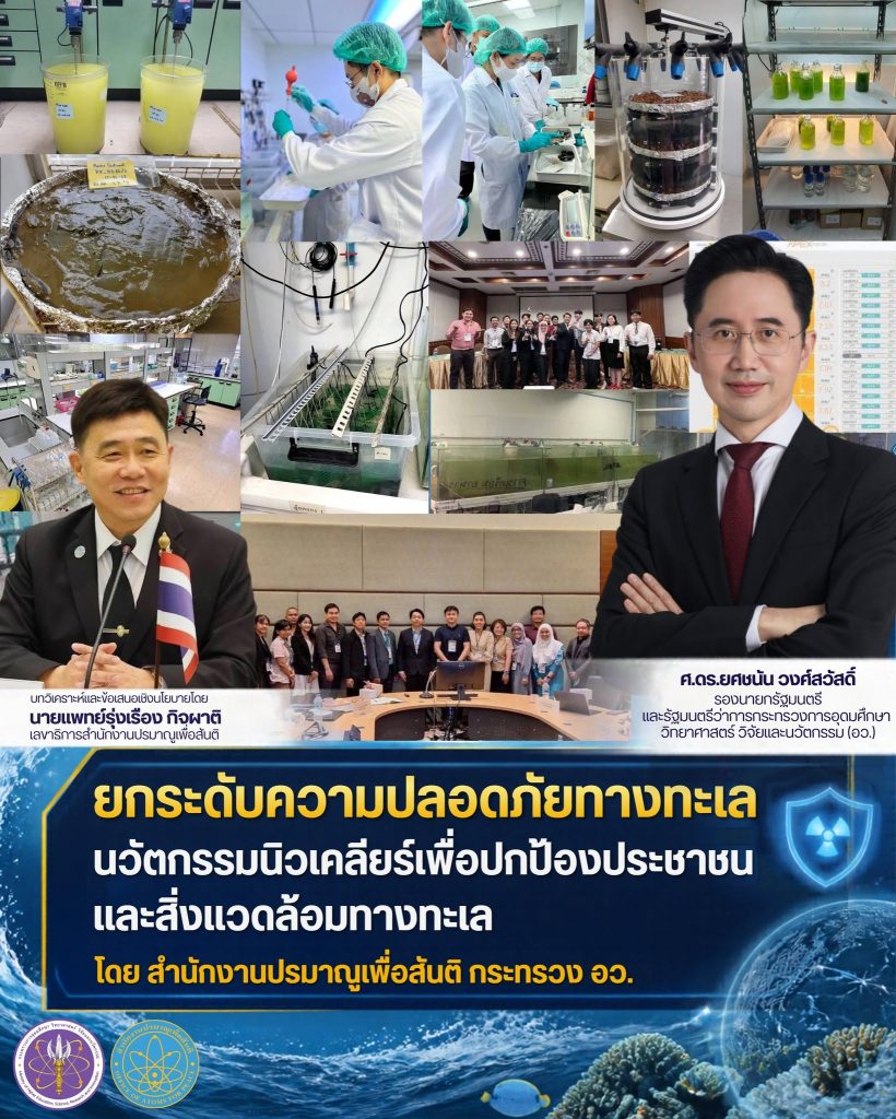 ยกระดับความปลอดภัยทางทะเล: นวัตกรรมนิวเคลียร์เพื่อปกป้องประชาชนและสิ่งแวดล้อมทางทะเล โดย สำนักงานปรมาณูเพื่อสันติ กระทรวงการอุดมศึกษา วิทยาศาสตร์ วิจัยและนวัตกรรม